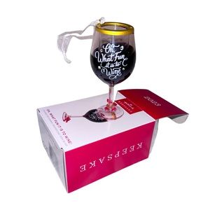 NEW NIP 2023 hallmark keepsake oh what fun.. wine Ornament